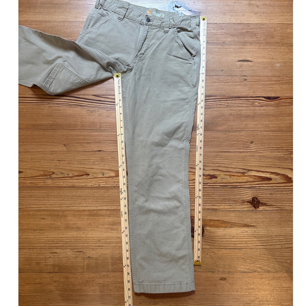 Carhartt Carpenter Pants Tan Relaxed Fit Utility Canvas SIZE 32x32 - Picture 6 of 7